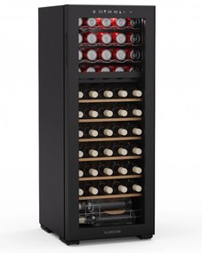 Klarstein Bovella 55 Duo+ borhűtő, 2 az 1-ben, 55 palack, 2 zóna, 9 polc, Érintéses vezérlés