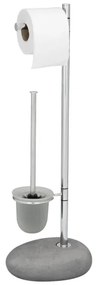 WENKO 19494100 - WC-kefe PEBBLE STONE 23,5x70 cm fényes. króm/szürke/szatén