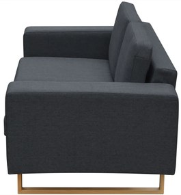 2 személyes sötétszürke szövet kanapé