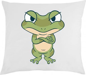 Seled párna béka fehér 40x40 cm