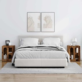 vidaXL Éjjeli asztal 2 pcs Öreg fa 40 x 35 x 50 cm Faanyag