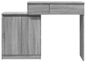 szürke sonoma LED-es fésülködőasztal 115 x 37 x 110,5 cm