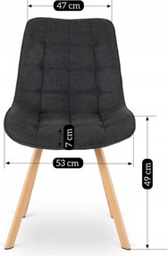 Szék fekete színben. KATHY