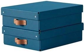 Tárolódoboz, M méret, alacsony, LEITZ Puro, óceánkék (E61480068)