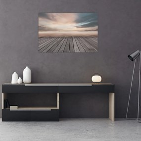 Kép - Móló naplementében (90x60 cm)