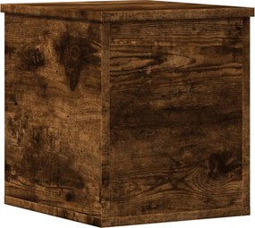 vidaXL füstös tölgy színű szerelt fa tárolóláda 30 x 35 x 35 cm