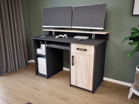 Quadro íróasztal (Antracit-Sonoma) modern