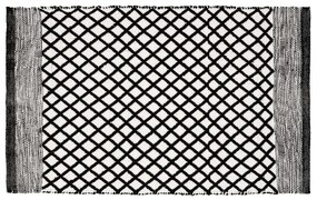 Fekete-fehér újrahasznosított műanyag fürdőszobai kilépő 50x80 cm Tara – Wenko