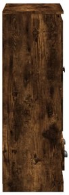 füstös tölgy színű szerelt fa magasszekrény 60x35,5x103,5 cm