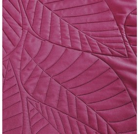 Lila ágytakaró levelek mintával Méret: 200 x 220 cm