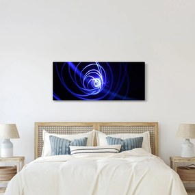 Kék spirálok képe (120x50 cm)