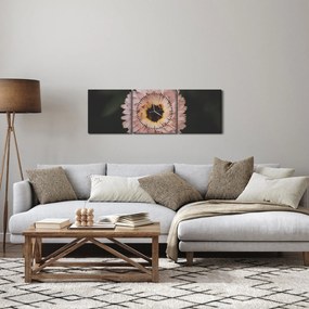 Narancsságra virág képe (órával) (90x30 cm)