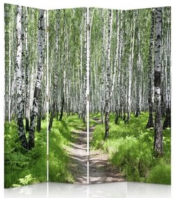Gario Paraván Ösvény a nyírfaerdõn keresztül Méret: 145 x 170 cm, Kivitelezés: Forgó paraván 360°