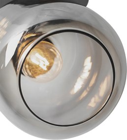 Design mennyezeti spotlámpa fekete arannyal és füstüveggel - Zuzanna