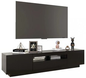 fekete TV-szekrény LED-lámpákkal 180 x 35 x 40 cm
