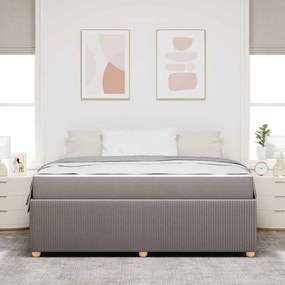 Ágykeret matraccal matracmal Tópszínű 180 x 200 cm szövet