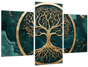 Kép – Márványban lévő arany életfa (90x60 cm)