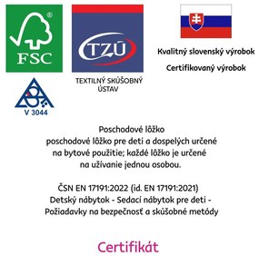 Franciaágy 140 cm Braceaba (tömör fenyőfa) (ágyráccsal). 1116247