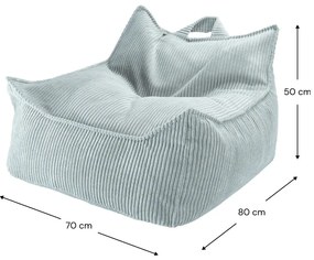 Mentazöld kordbársony gyerek babzsákfotel Chair – Wigiwama