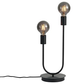 Art Deco asztali lámpa fekete 2-lámpás - Tuning