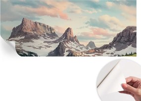 Öntapadós fotótapéta a konyhába Mosható hegyi panoráma 250x104 cm