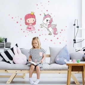 INSPIO Gyerekszoba falmatrica - Unikornis