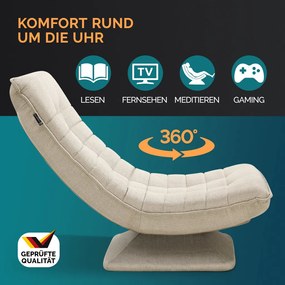 Relaxációs fotel, szövet, krém