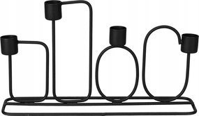 gyertyatartó 4 gyertyához 27x15x7cm fém Cseh