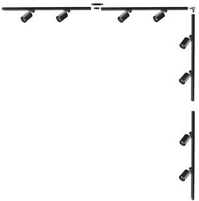 Zuma Line 3584 - Sínes rendszerbe szerelhető TORE spotlámpa 8xGU10/35W/230V, fekete