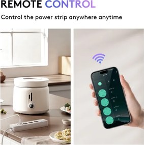 Immax NEO 07821L - Hosszabbító kábel NEO LITE Smart 4AC+1xUSB+2xUSB C Wi-Fi