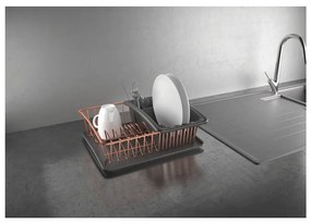 Rézszínű edényszárító alátéttel - Metaltex