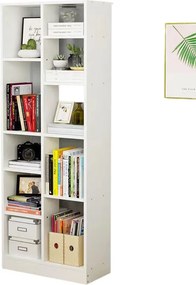 Könyvespolc 53x17x150cm fehér VP02