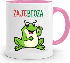 Rózsaszín Bögre Vicces Béka Ajándék fényképes nyomtatással
