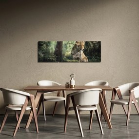 Róka képe (órával) (90x30 cm)