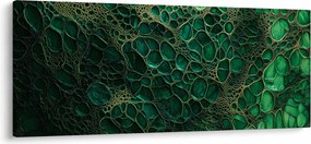 Kép - Zöld mikroszkópos kép (120x50 cm)
