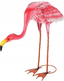 Fém Flamingó Dekoratív Kerti Dönthető 45x65 cm Madár Figura