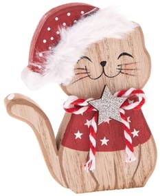 Fa karácsonyi figura (magasság 11 cm) Happy Cat – Dakls