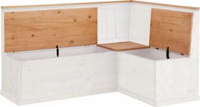 Silas fehér variálható sarokpad tárolóval borovi fenyőből - Støraa