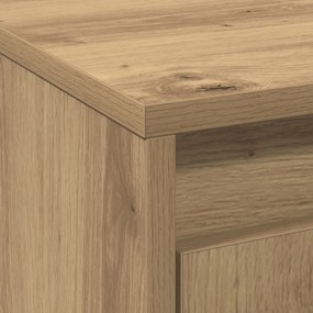 TV Szekrény LED világítással Artisan Tölgy 139,5x34x50 cm, Műszakilag Készült Fából