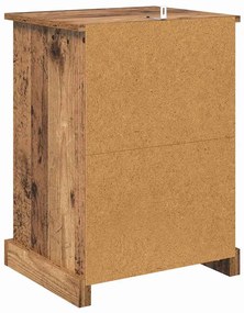 Éjjeliszekrény fiókkal 2 pcs Régi fa 43 x 36 x 60 cm Faanyag