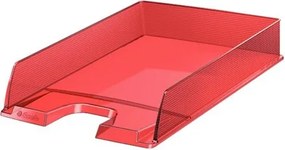 Irattálca, műanyag, ESSELTE Europost, áttetsző piros (E623601)