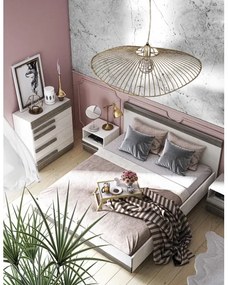 Szekrény SARPA 96x86 cm fehér/barna