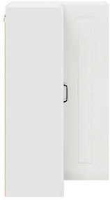 Fali konyhaszekrény Magas Fényű Fehér 57 x 57 x 100 cm Faanyag