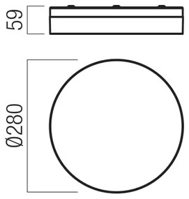 Redo 01-3728 - FRISBI LED mennyezeti lámpa LED/18W/230V 3000/4000K IP44 króm