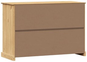 VIGO tömör fenyőfa fiókos tálalószekrény 113x40x75 cm
