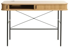 Íróasztal tölgyfa dekorral 60x120 cm Nola – Unique Furniture