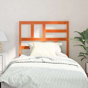 Ágyszerkezet Fejtámla fejtámlával Viaszbarna 105.5 x 4 x 104 cm