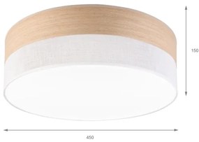 LED Mennyezeti lámpa SIRJA WOOD LED/36W/230V átm. 45 cm fehér/tölgy