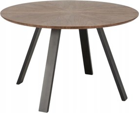 Kerek asztal étkezőbe, nappaliba, konyhába dió modern 120 cm Danilo