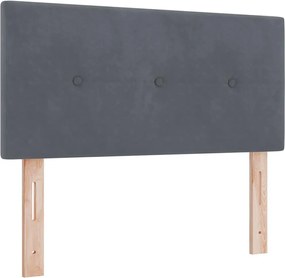 vidaXL Fejtámla Sötétszürke 80 cm Bársony